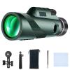 12 * 50HD monocular Telescope with Smartphone Adapter, Tripod, high Power monocular, Lightweight monocular Telescope for Bird Watching Trips view 3