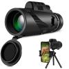 12 * 50HD monocular Telescope with Smartphone Adapter, Tripod, high Power monocular, Lightweight monocular Telescope for Bird Watching Trips view 4