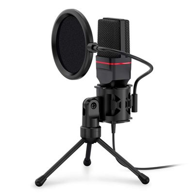 GGGUOJINN Condenser Microphone with Tripod Audio 3.5mm Computer Studio Microphone for PC Phone Karaoke Recording Phone