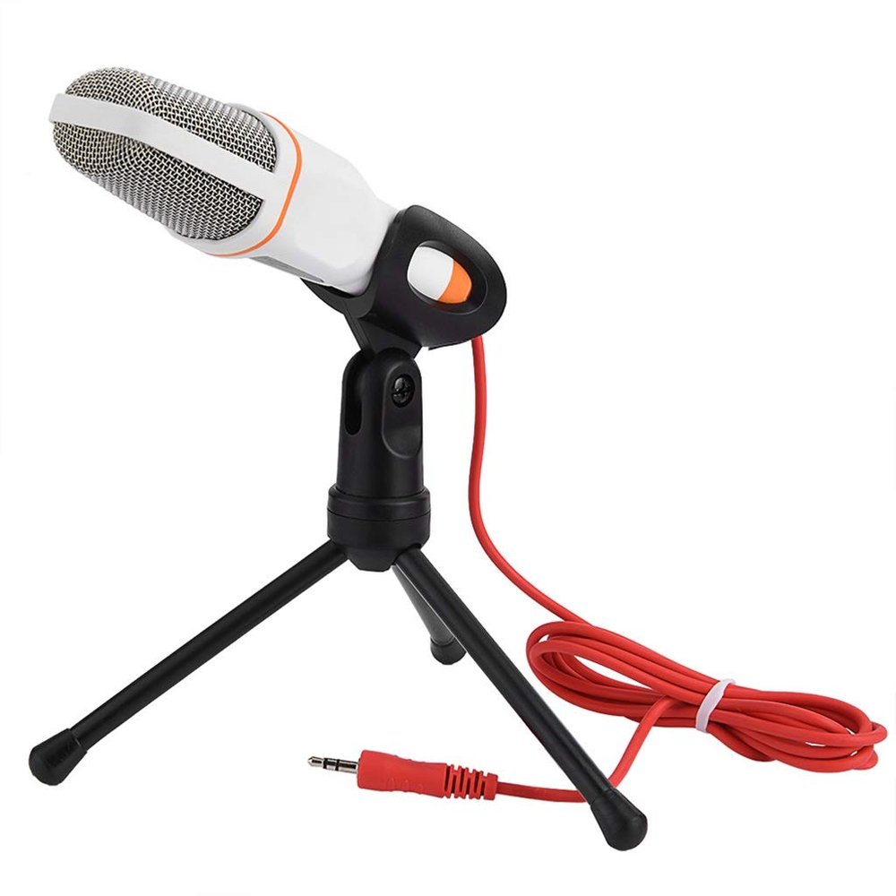 GGGUOJINN Handheld Microphone Professional 3.5mm Jack Wired Sound Stereo Mic with Stand Tripod for Desktop PC (Color : C) (C)