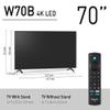 Panasonic W70 Series (2025 Model) 70" LED 4K Ultra HD Smart Fire TV, Press & Ask Alexa, Apple AirPlay, HDR10+, HDMI 2.1, and Bluetooth Support - 70W70BP view 3