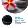 Tropical Flower and Zen Stone Mouse Pad with Non-Slip Rubber Base, 2 PCS Waterproof Gaming Mousepad with Stitched Edge, Laptop Mousemat Washable Mousepads, Round Mice Pad for Office 8 in view 4