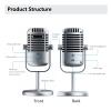 GGGUOJINN Xmic Z3 Condenser USB Microphone Compatible with PC Mobile Phone Android Tablets Mac Computers Streaming Recording view 3