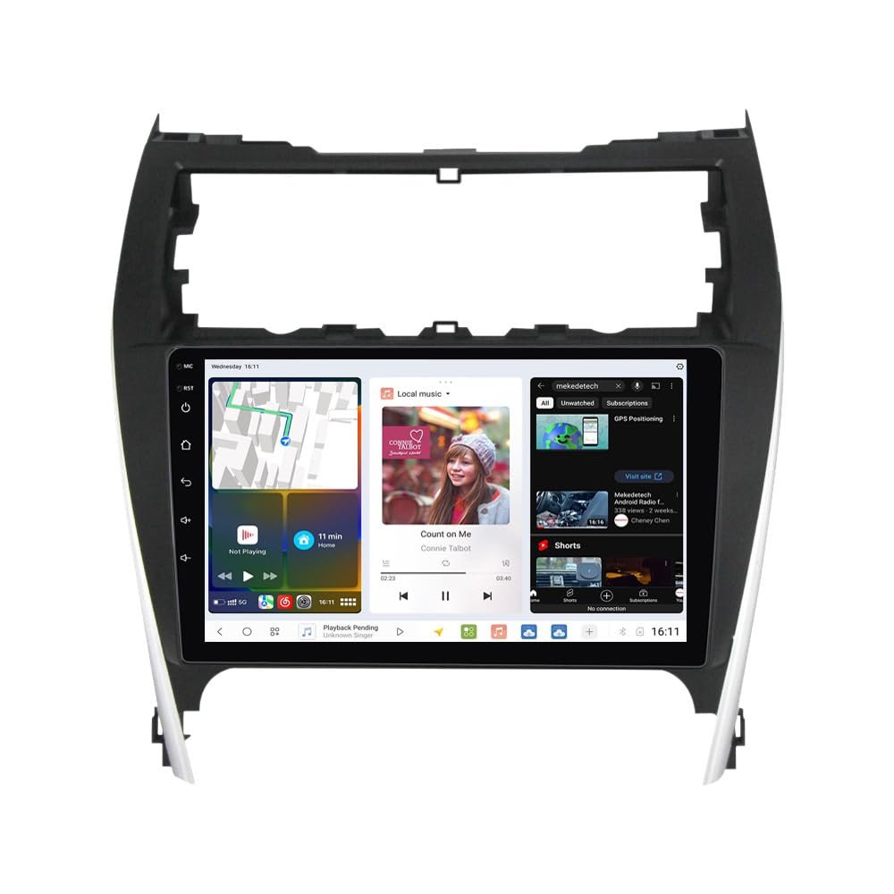 DUDUAUTO DUDU7 Car Radio for 2012-2014 Toyota Camry Stereo Replacement Head Unit with Carplay & Android Auto 10.36 Inches Touch Screen 2000x1200 2K QLED with BT/GPS/DSP/AM/FM 8G RAM+256G ROM