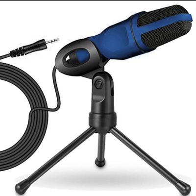 GGGUOJINN New Condenser Microphone 3.5mm Plug Home Stereo MIC Desktop Tripod for PC YouTube Video Skype Chatting Gaming Podcast Recording (Color : A) (C)