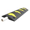 YZWZZXC Outdoor Cord Protector, Rubber Speed Bump, Cable Protector Ramp, Single Cable Channel, with Yellow Mark, Load Capacity 1100 Lbs, for Organizing and Protecting Wires view 1