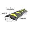 YZWZZXC Outdoor Cord Protector, Rubber Speed Bump, Cable Protector Ramp, Single Cable Channel, with Yellow Mark, Load Capacity 1100 Lbs, for Organizing and Protecting Wires view 2