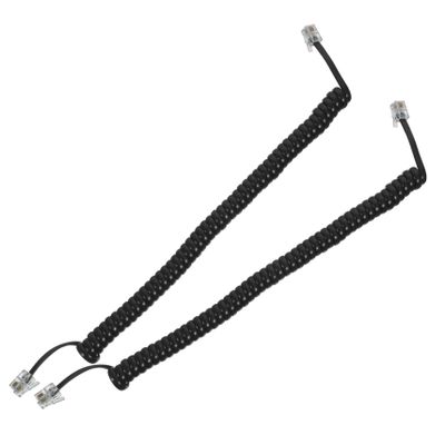 DOITOOL 2pcs Landline Phone Cords Detangler Coiled Cords and Flexible Telephone Accessories