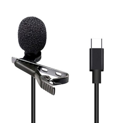 GGGUOJINN Mini Microphone Omnidirectional Metal Type-C Interface Lavalier Microphone Suitable for Computer Laptop Mobile Phone