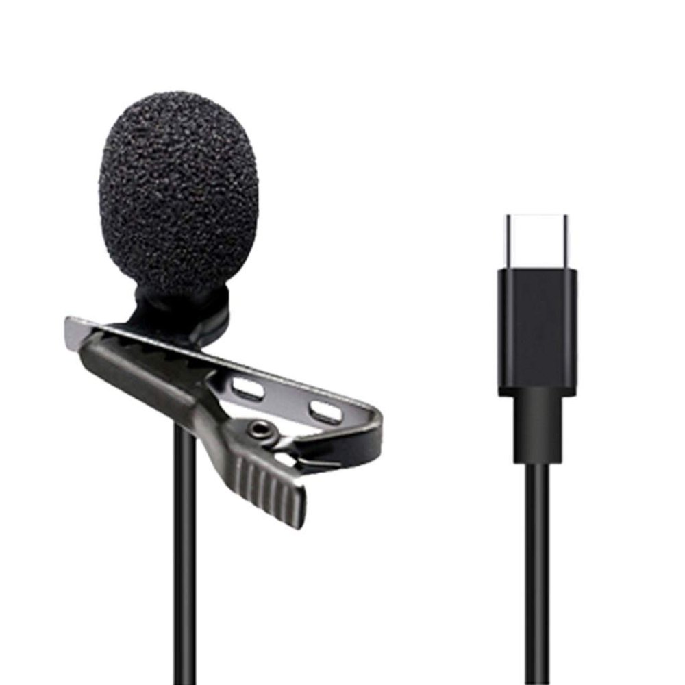 GGGUOJINN Mini Microphone Omnidirectional Metal Type-C Interface Lavalier Microphone Suitable for Computer Laptop Mobile Phone