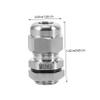SOLUSTRE Waterproof Cable Connector for Armoured Cables 304 Stainless Steel Junction Seal for Outdoor Socket and Junction Box Sturdy Strain Relief Cord Connector view 2