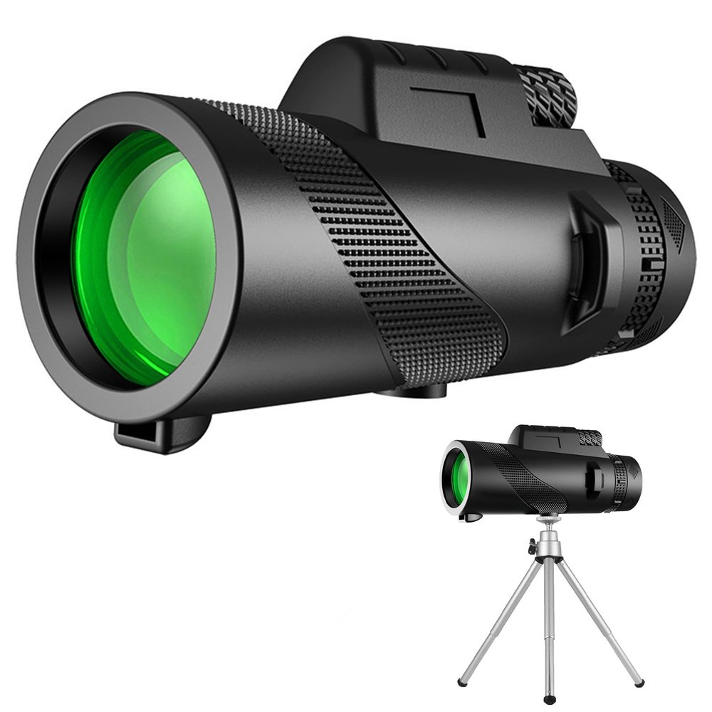 12x50 High List Telescope with Smartphone Adapter, Tripod, Hand Strap - High Power Monocular, Lightweight Monocular Telescope for Bird Watching