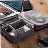 CAXUSD Cable Carrying Case 3-layer Storage Bag for Electronics Compact and Lightweight for Travel Separate Zones for Cables and Accessories view 4