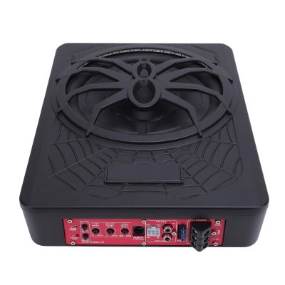CFTGIW 800W 10in Slim Underseat Car Subwoofer with LED Ambient Light Excellent Heat Dissipation Space Saving, Enhanced Sound for Car (Colorful)