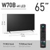 Panasonic W70 Series (2025 Model) 65" LED 4K Ultra HD Smart Fire TV, Press & Ask Alexa, Apple AirPlay, HDR10+, HDMI 2.1, and Bluetooth Support - 65W70BP view 3