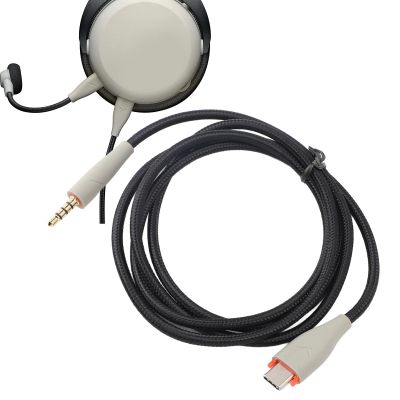 Gugxiom Replacement Audio Cable for MMX150 Headset, OFC Braided USB C to 3.5mm AUX Cable, 1.2M (Gray)