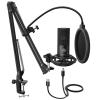 GGGUOJINN Studio Condenser USB Computer Microphone Kit with Adjustable Scissor Arm Stand Shock Mount for YouTube Voice view 1