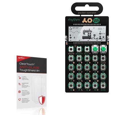 BoxWave Screen Protector Compatible with Teenage Engineering Pocket Operator (PO-12 Rhythm) - ClearTouch Anti-Glare ToughShield 9H (2-Pack), Anti-Glare 9H Tough Flexible Film Screen Protector