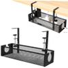 NUOBESTY under Desk Tray Sturdy Organizer for Cords Capacity Wire Hider for Home Office Space-saving to Reduce Clutter view 1