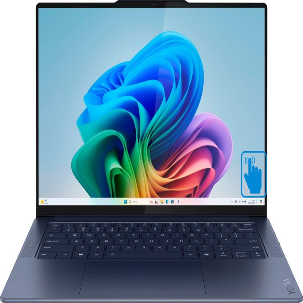 Lenovo Yoga Slim 7X Gaming Laptop 14.5 Touchscreen OLED 2944x1840 Display (Snapdragon X Elite X1E-78-100, 16GB LPDDR5X, 512GB SSD, Backlit KB, WiFi 7, Webcam, Win 11 Home) (Renewed)