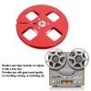 1/4 5 Inch Empty Tape Reel, 4 Holes Opening Empty Reel for Studer Reel to Reel Tape Recorder, Universal Open Reel Sound Deck Take Up Reel for Recording NAB Flange (Red) view 2