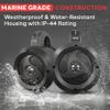 Pyle 4 Waterproof Off-Road Speakers, 900W Compact Power Sport Speaker System for ATV, UTV, 4x4, Jeep, Marine Vehicles, Weatherproof, 2-Way Full Range Stereo, Bass Boost, Roll-Bar Mount (Pair) view 3