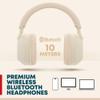 Gabba Goods Wireless Bluetooth Over-Ear Headphones  Deep Bass, 40mm Drivers, Built-in Mic, FM Radio, SD Card Playback, USB-C Fast Charging, 6H Playtime, Lightweight Comfort (Beige) view 3