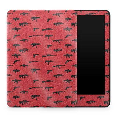 Glossy Glitter Tablet Skin Compatible with Amazon Kindle Colorsoft (2024) - Guns - Premium 3M Vinyl Protective Wrap Decal Cover - Easy to Apply | Crafted in The USA by MightySkins