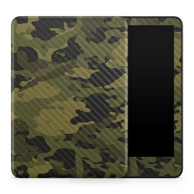 Carbon Fiber Tablet Skin Compatible with Amazon Kindle Colorsoft (2024) - Green Camouflage - Premium 3M Vinyl Protective Wrap Decal Cover - Easy to Apply | Crafted in The USA by MightySkins