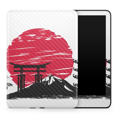 Carbon Fiber Tablet Skin Compatible with Amazon Kindle Colorsoft (2024) - Japanese Style - Premium 3M Vinyl Protective Wrap Decal Cover - Easy to Apply | Crafted in The USA by MightySkins