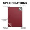 Carbon Fiber Tablet Skin Compatible with Amazon Kindle Colorsoft (2024) - Solid Burgundy - Premium 3M Vinyl Protective Wrap Decal Cover - Easy to Apply | Crafted in The USA by MightySkins view 2