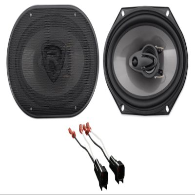 Audiosavings Bundle: Pair Rockville RV68.3A 6x8 3-Way 900W/170W RMS CEA Rated Car Speakers Bundle with METRA 72-5600 Speaker Wire Harness Connector for 2001-2005 Ford Explorer Sport Trac (2 Items)