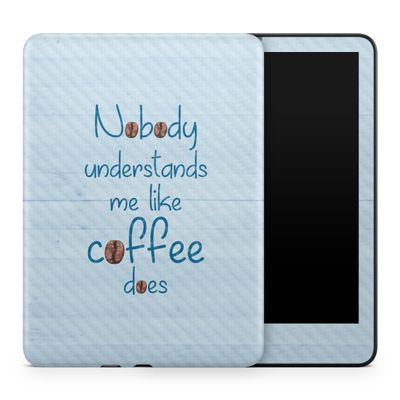 Carbon Fiber Tablet Skin Compatible with Amazon Kindle Colorsoft (2024) - Coffee Understands Me - Premium 3M Vinyl Protective Wrap Decal Cover - Easy to Apply | Crafted in The USA by MightySkins