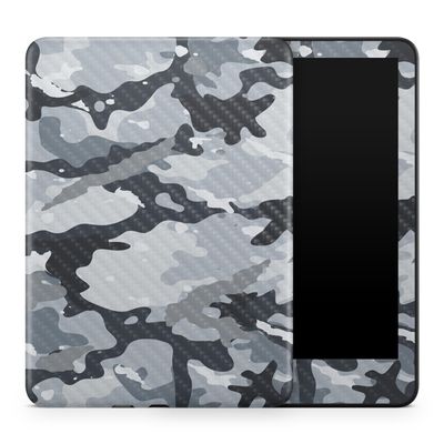 Carbon Fiber Tablet Skin Compatible with Amazon Kindle Colorsoft (2024) - Gray Camouflage - Premium 3M Vinyl Protective Wrap Decal Cover - Easy to Apply | Crafted in The USA by MightySkins