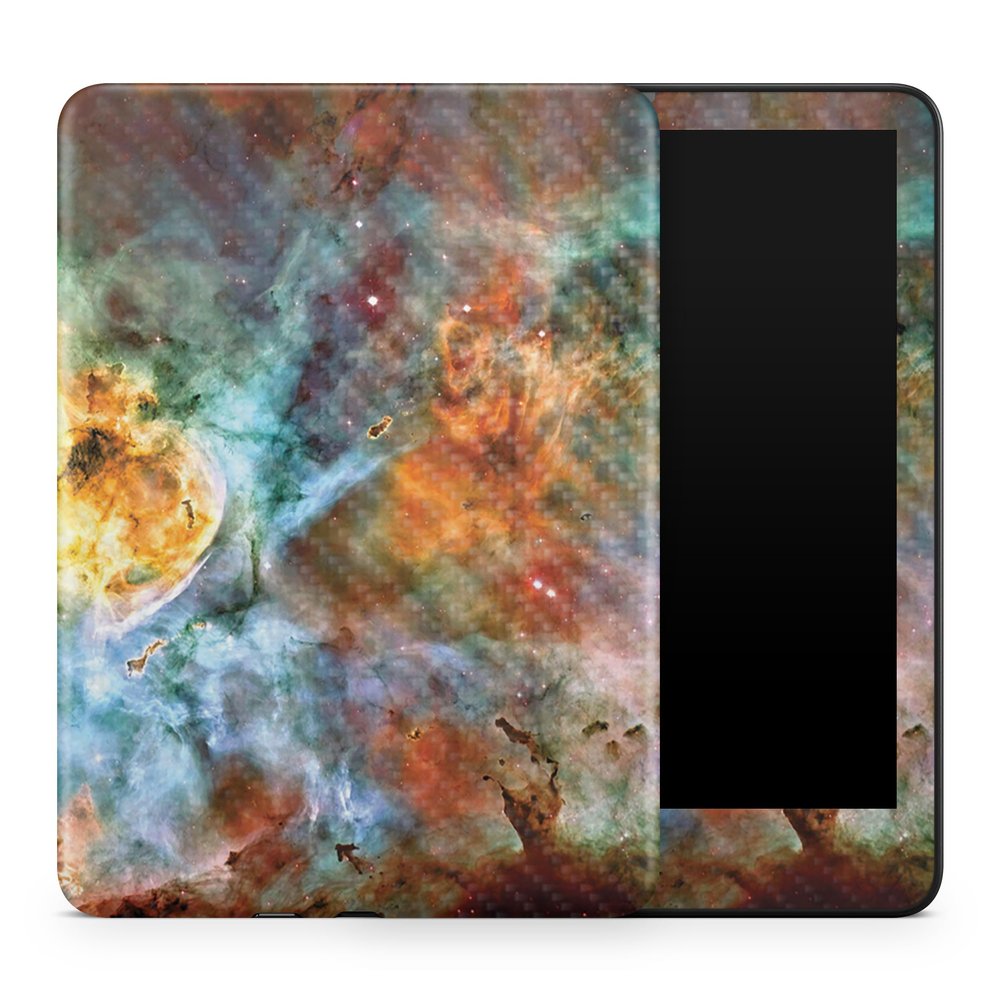 Carbon Fiber Tablet Skin Compatible with Amazon Kindle Colorsoft (2024) - Space Cloud - Premium 3M Vinyl Protective Wrap Decal Cover - Easy to Apply | Crafted in The USA by MightySkins