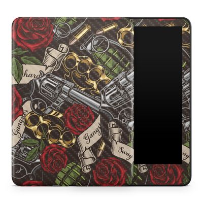 Carbon Fiber Tablet Skin Compatible with Amazon Kindle Colorsoft (2024) - Gangster Life - Premium 3M Vinyl Protective Wrap Decal Cover - Easy to Apply | Crafted in The USA by MightySkins