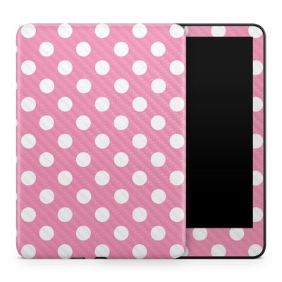 Carbon Fiber Tablet Skin Compatible with Amazon Kindle Colorsoft (2024) - Mini Dots - Premium 3M Vinyl Protective Wrap Decal Cover - Easy to Apply | Crafted in The USA by MightySkins