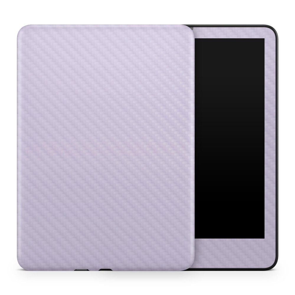 Carbon Fiber Tablet Skin Compatible with Amazon Kindle Colorsoft (2024) - Solid Lilac - Premium 3M Vinyl Protective Wrap Decal Cover - Easy to Apply | Crafted in The USA by MightySkins