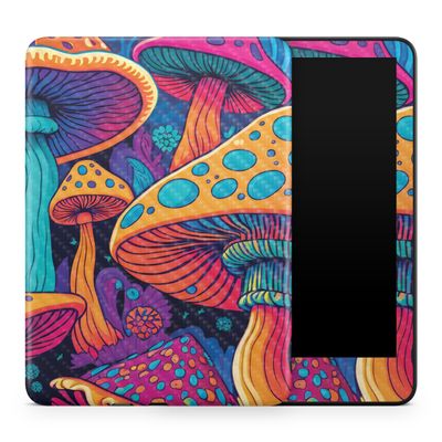 Carbon Fiber Tablet Skin Compatible with Amazon Kindle Colorsoft (2024) - Mushrooms - Premium 3M Vinyl Protective Wrap Decal Cover - Easy to Apply | Crafted in The USA by MightySkins