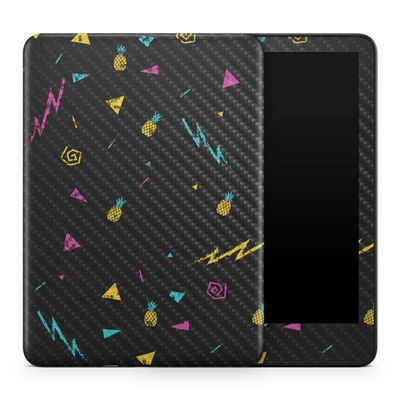 Carbon Fiber Tablet Skin Compatible with Amazon Kindle Colorsoft (2024) - Magic Pineapple - Premium 3M Vinyl Protective Wrap Decal Cover - Easy to Apply | Crafted in The USA by MightySkins
