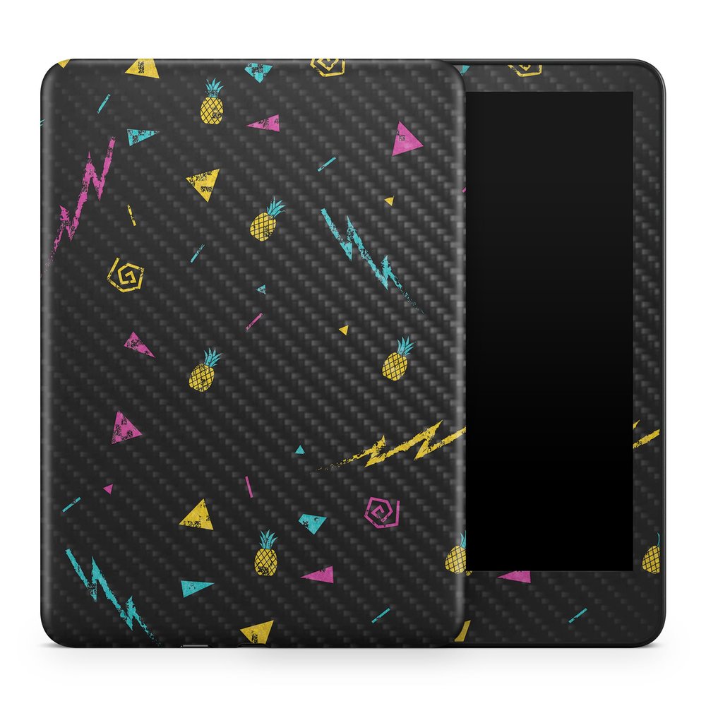 Carbon Fiber Tablet Skin Compatible with Amazon Kindle Colorsoft (2024) - Magic Pineapple - Premium 3M Vinyl Protective Wrap Decal Cover - Easy to Apply | Crafted in The USA by MightySkins
