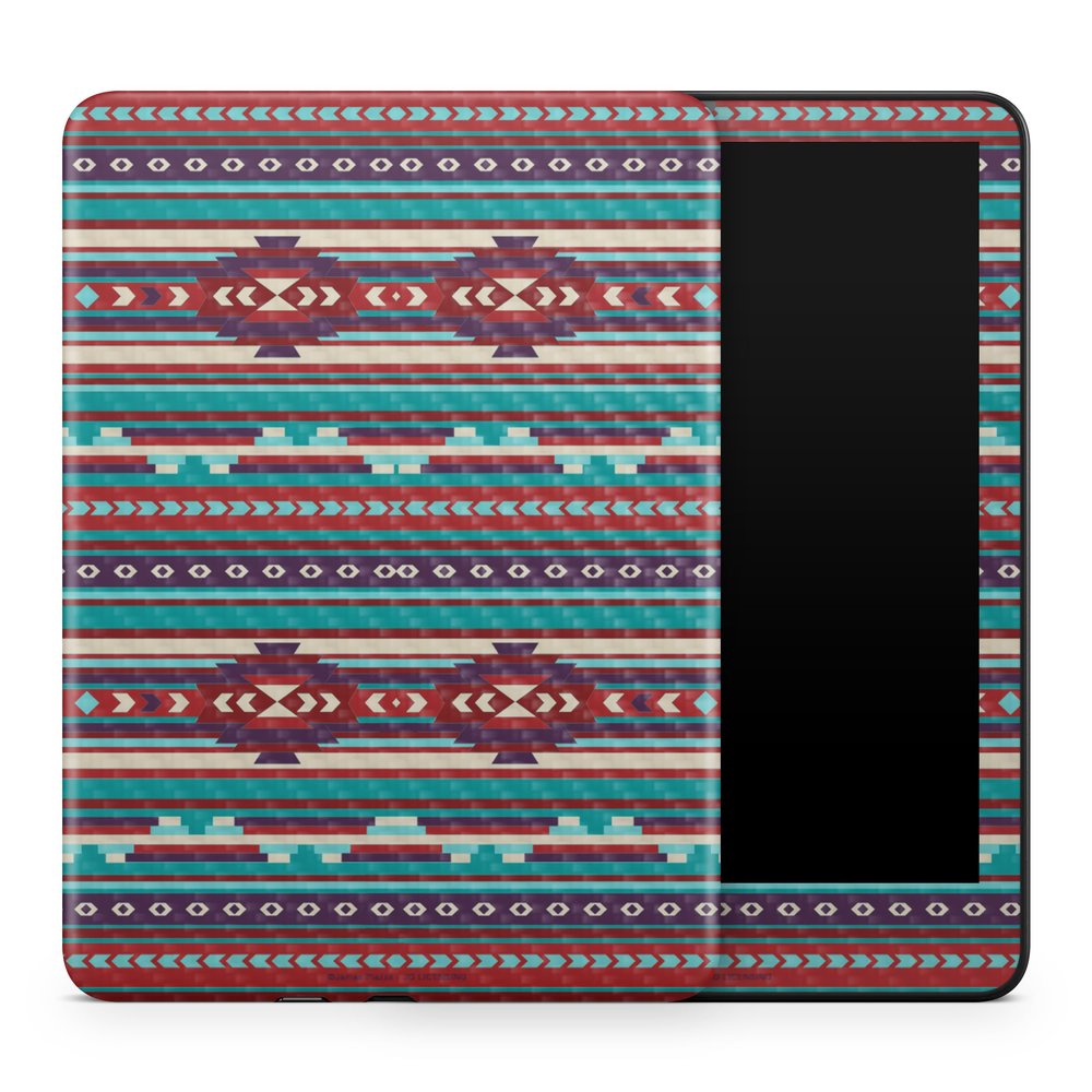 Carbon Fiber Tablet Skin Compatible with Amazon Kindle Colorsoft (2024) - Southwest Stripes - Premium 3M Vinyl Protective Wrap Decal Cover - Easy to Apply | Crafted in The USA by MightySkins