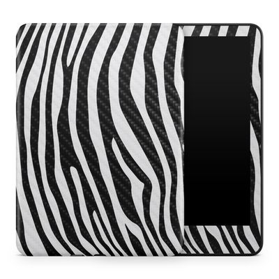 Carbon Fiber Tablet Skin Compatible with Amazon Kindle Colorsoft (2024) - Black Zebra - Premium 3M Vinyl Protective Wrap Decal Cover - Easy to Apply | Crafted in The USA by MightySkins