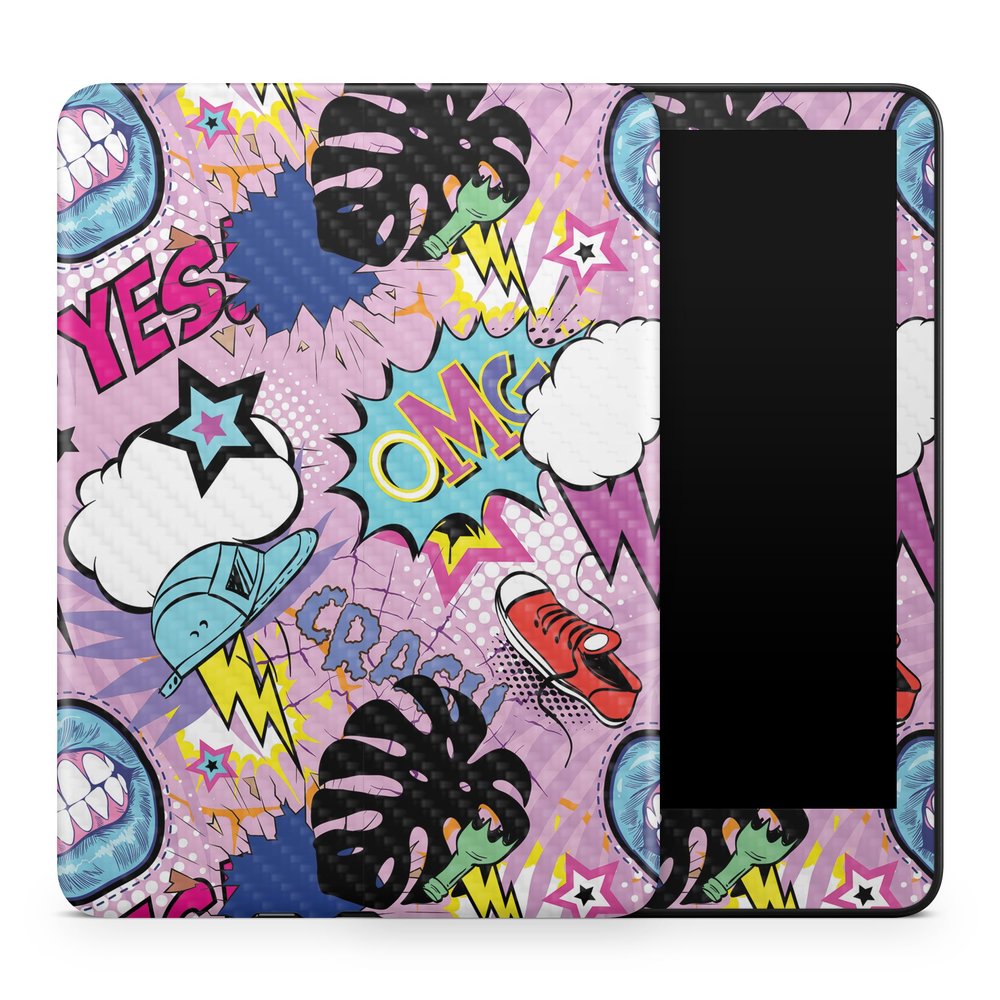Carbon Fiber Tablet Skin Compatible with Amazon Kindle Colorsoft (2024) - OMG Yes - Premium 3M Vinyl Protective Wrap Decal Cover - Easy to Apply | Crafted in The USA by MightySkins