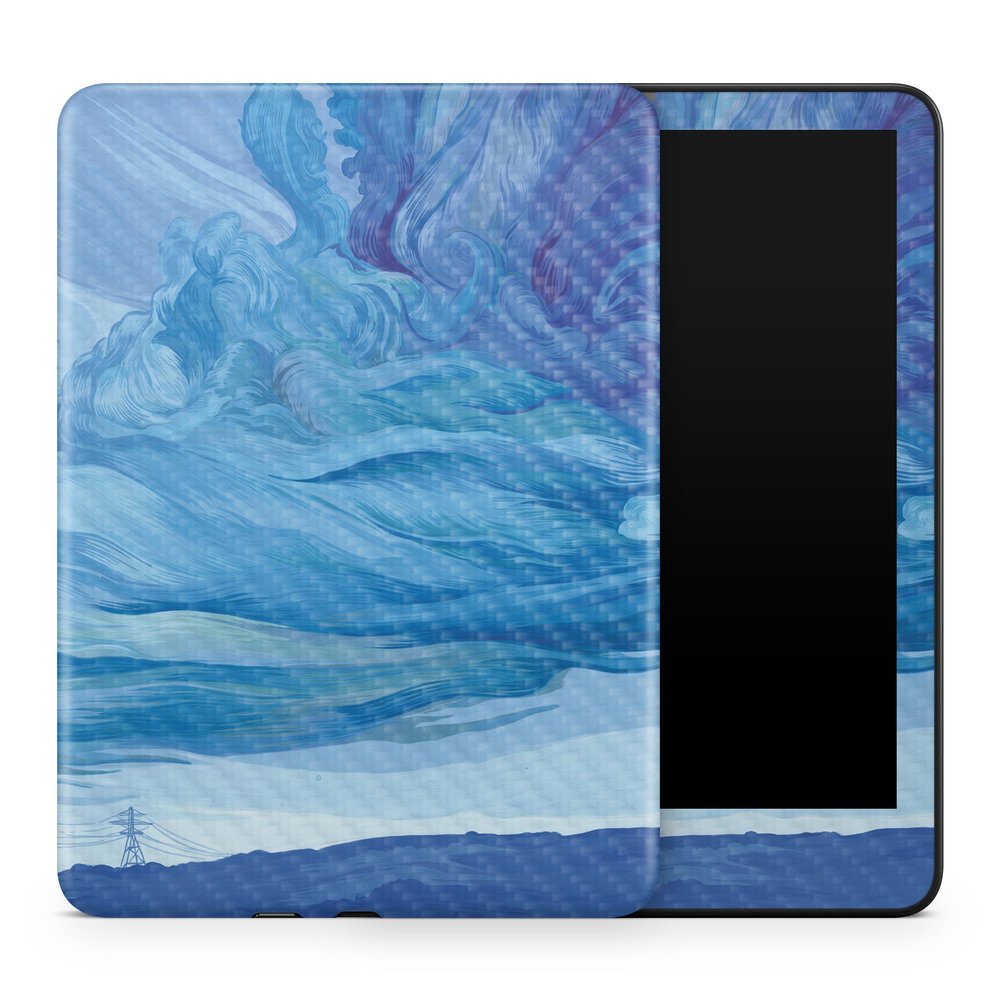 Carbon Fiber Tablet Skin Compatible with Amazon Kindle Colorsoft (2024) - Cell Phone Towers - Premium 3M Vinyl Protective Wrap Decal Cover - Easy to Apply | Crafted in The USA by MightySkins