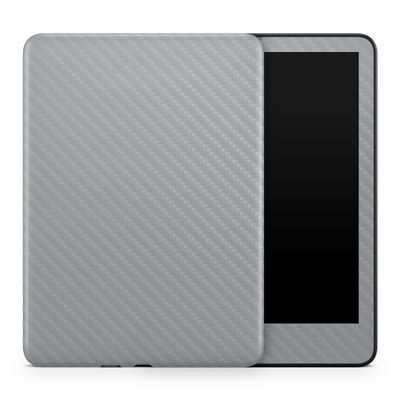 Carbon Fiber Tablet Skin Compatible with Amazon Kindle Colorsoft (2024) - Solid Gray - Premium 3M Vinyl Protective Wrap Decal Cover - Easy to Apply | Crafted in The USA by MightySkins