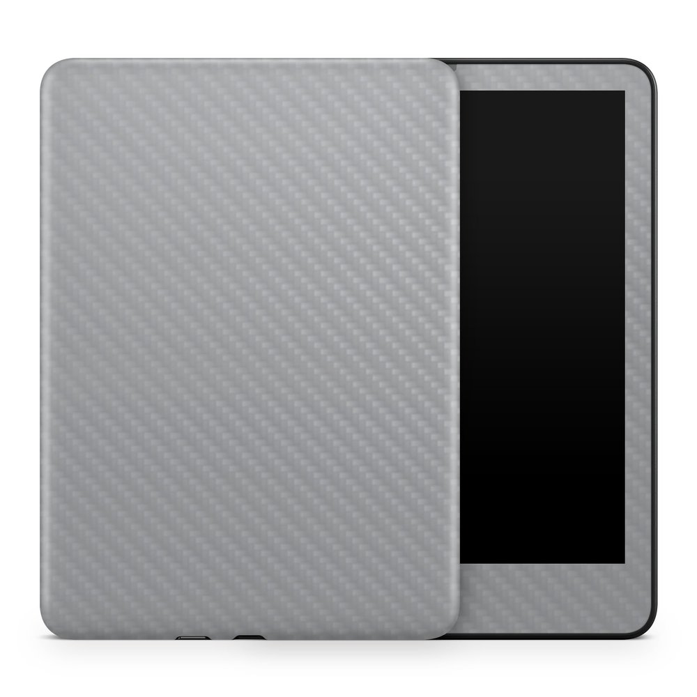 Carbon Fiber Tablet Skin Compatible with Amazon Kindle Colorsoft (2024) - Solid Gray - Premium 3M Vinyl Protective Wrap Decal Cover - Easy to Apply | Crafted in The USA by MightySkins