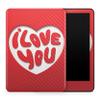 Carbon Fiber Tablet Skin Compatible with Amazon Kindle Colorsoft (2024) - I Love You - Premium 3M Vinyl Protective Wrap Decal Cover - Easy to Apply | Crafted in The USA by MightySkins view 1