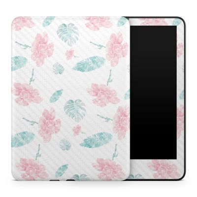 Carbon Fiber Tablet Skin Compatible with Amazon Kindle Colorsoft (2024) - Paper Flowers - Premium 3M Vinyl Protective Wrap Decal Cover - Easy to Apply | Crafted in The USA by MightySkins