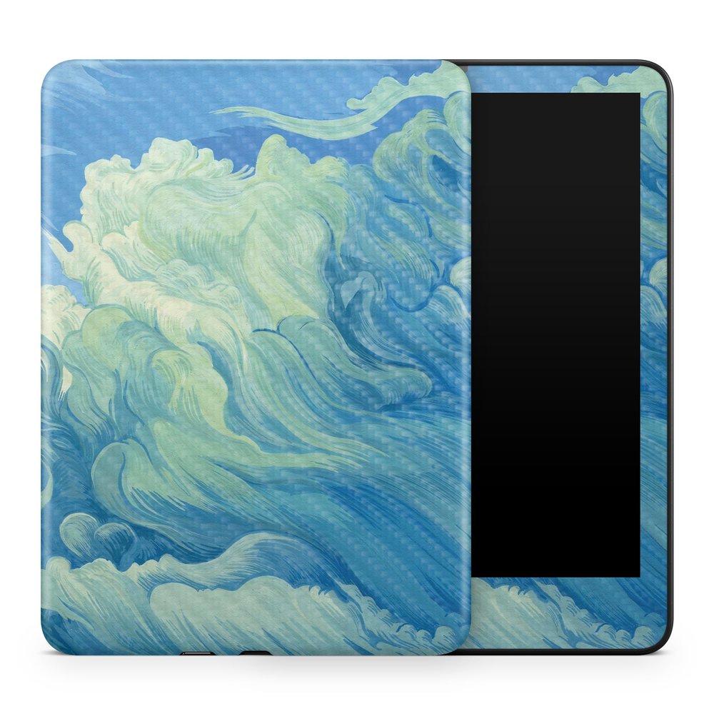 Carbon Fiber Tablet Skin Compatible with Amazon Kindle Colorsoft (2024) - Visionary - Premium 3M Vinyl Protective Wrap Decal Cover - Easy to Apply | Crafted in The USA by MightySkins